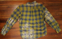 Vintage Distressed Flannel Bright Green