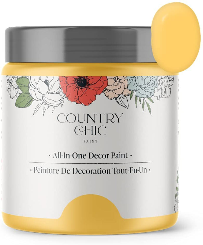 Country Chic All In One Decor Paint  Yellow Wellies